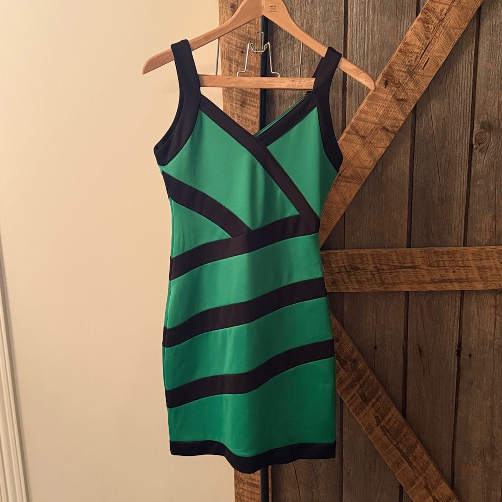 Y2K Candy Couture  green and black bandage-like dress- Size M